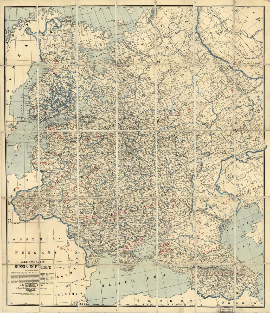 Карта россии 1916 года