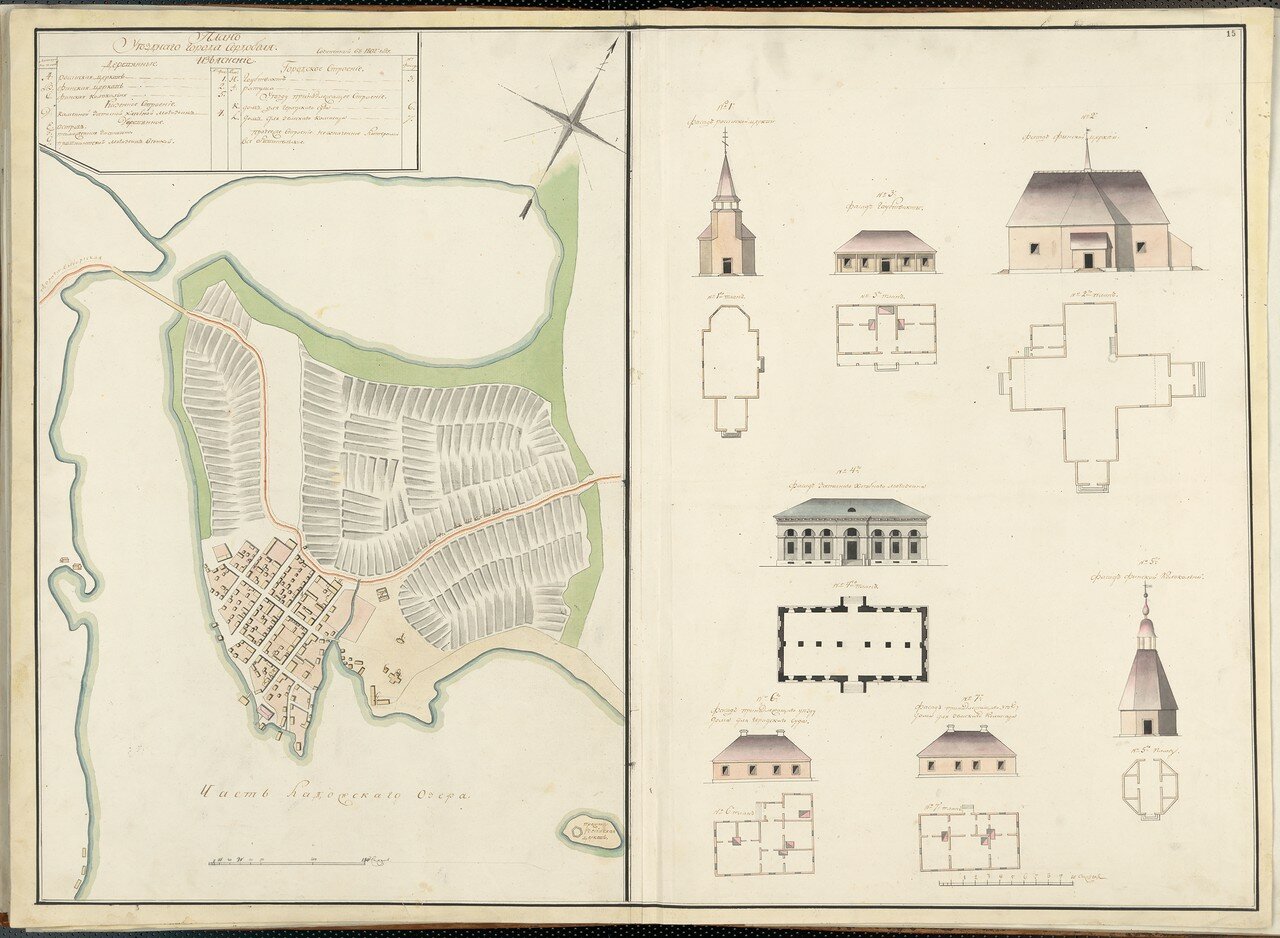 14. План города Сердоболя (Сортавала). План зданий. 1802