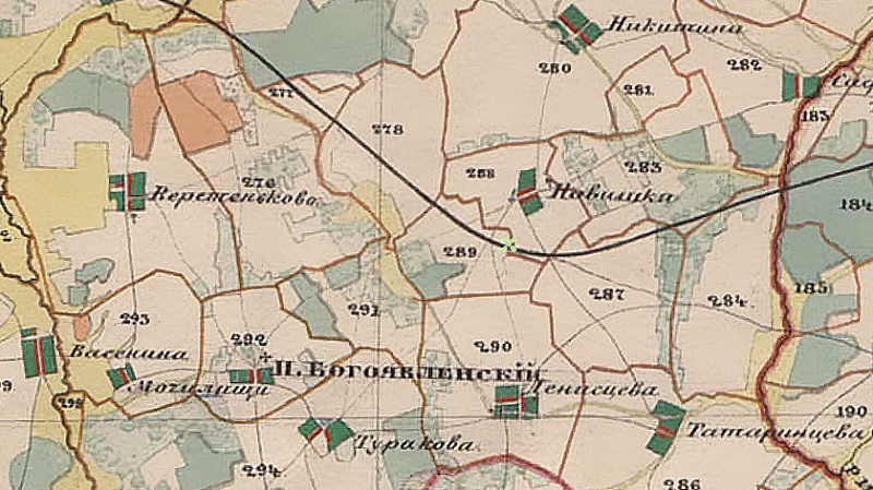 Карта менде владимирской губернии 1850 1 верста