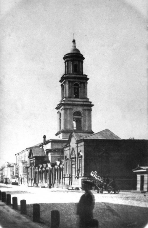 Республика Татарстан, Казань, город, Казань. Церковь Воскресения Христова, фотография. архивная фотография, Колокольня Воскресенской церкви.1870—1873 год. с сайта https://pastvu.com/p/386139