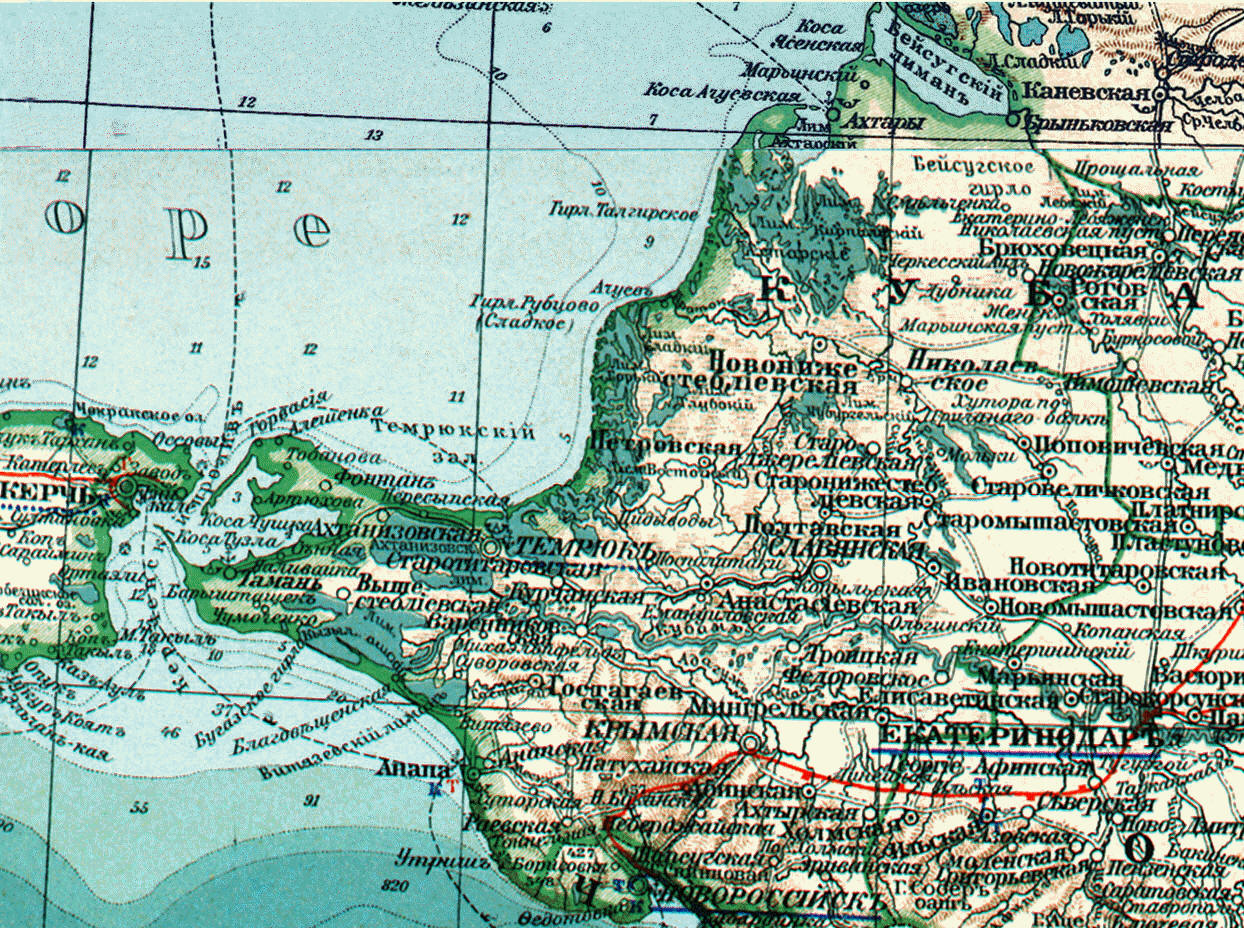 Старинные карты Темрюкского района