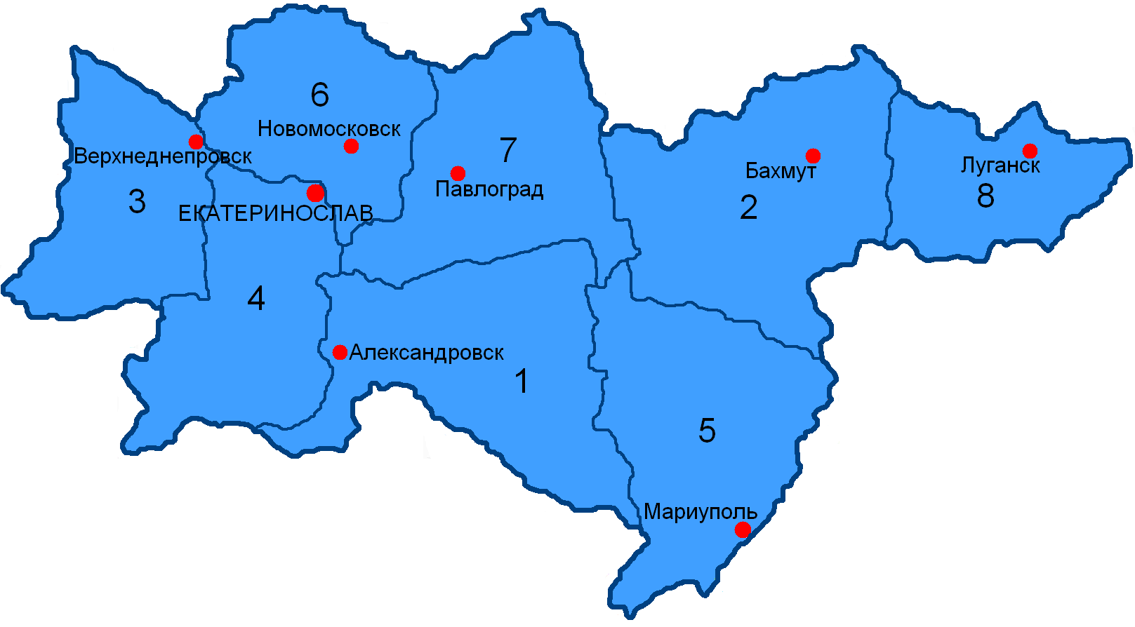 Екатеринославская губерния карта