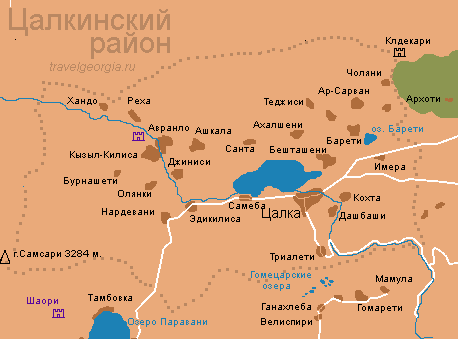 Цалкинский район грузии карта