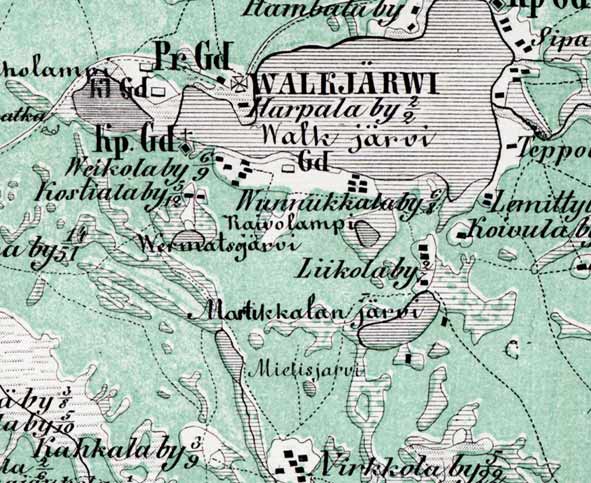 Карта выборгской губернии 1805 года