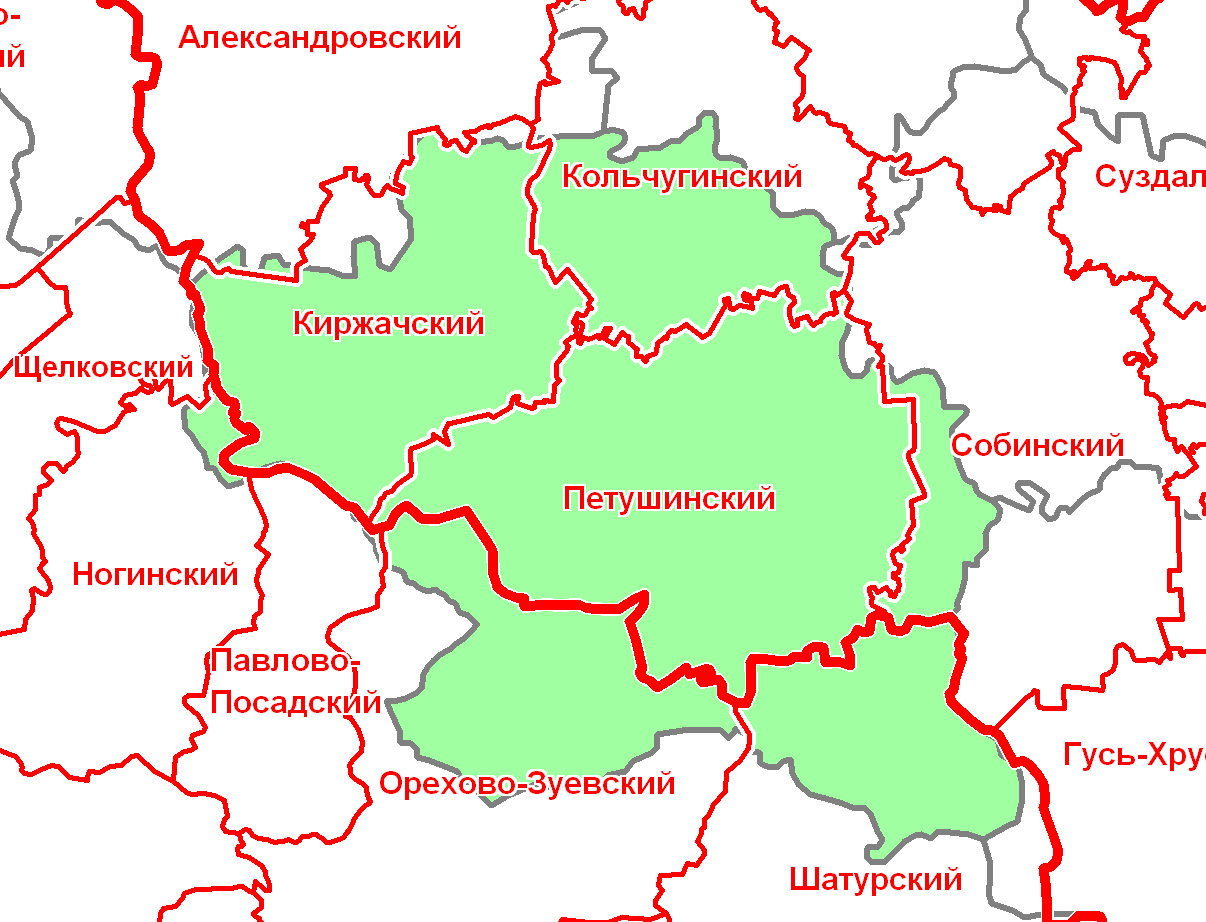 Подробная карта покровского района владимирской области