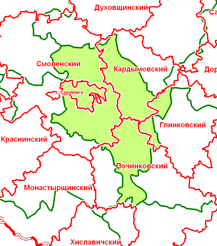Карта смоленской области духовщинского района смоленской области