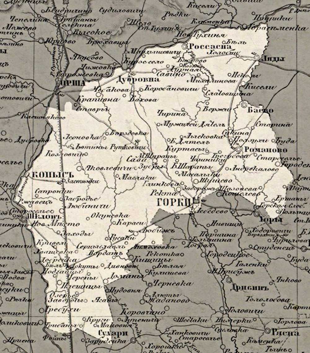 Могилевская губерния карта